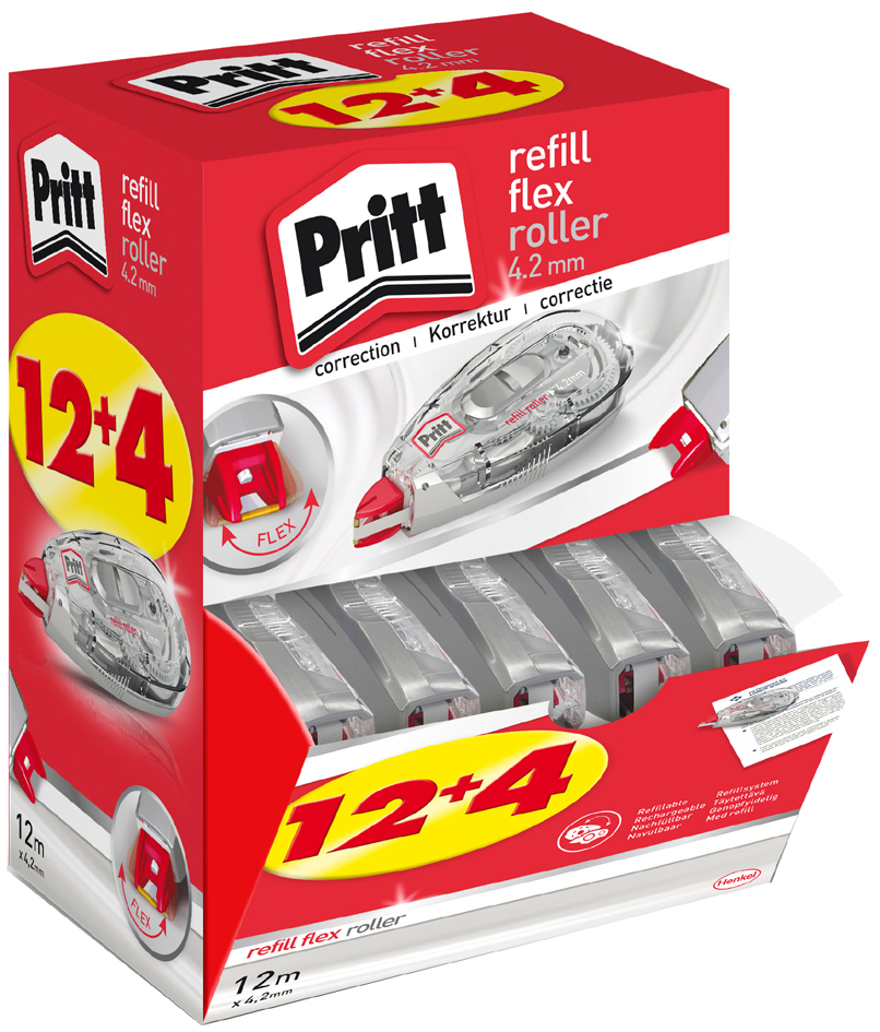 Pritt Korrekturroller Refill Flex 970, 16er Multipack