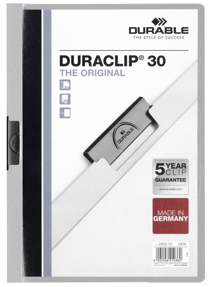 DURABLE Klemmhefter DURACLIP ORIGINAL 30, DIN A4, rot