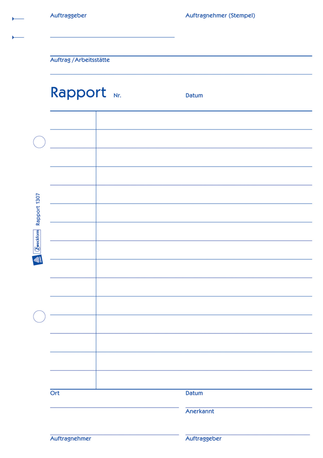 AVERY Zweckform Formularbuch ´Rapport´, A5, 2 x 40 Blatt