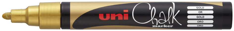 uni-ball Kreidemarker Chalk PWE-5M, gold, Rundspitze