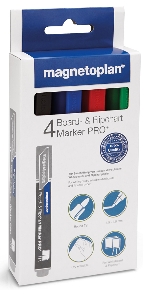 magnetoplan Board- und Flipchartmarker, Rundspitze, sortiert