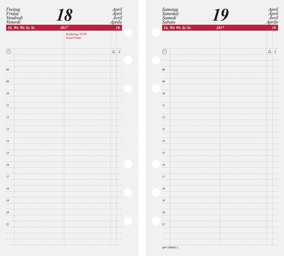 rido idé Terminplaner ´Timing 2´, DIN A6, schwarz, Lasche