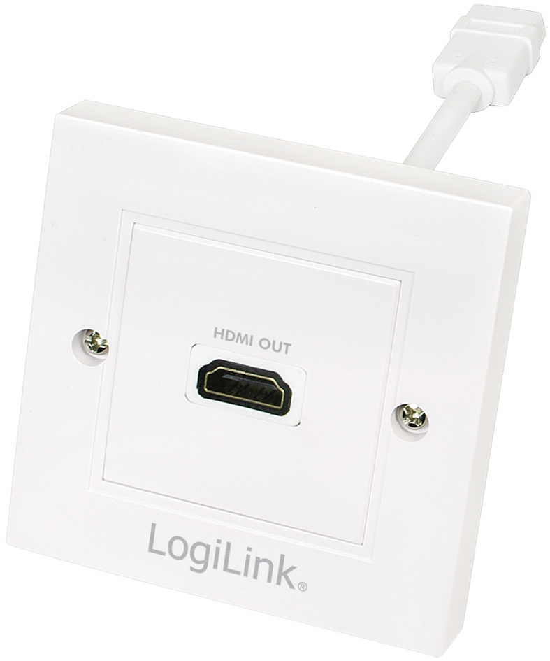 LogiLink Anschlussdose, 2 x HDMI, geschirmt, weiß