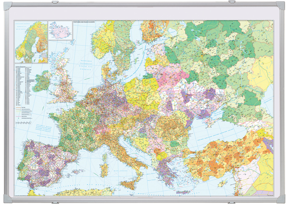 FRANKEN Europakarte, pinnbar, (B)1.400 x (H)1.000 mm