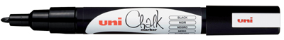 uni-ball Kreidemarker Chalk PWE-3MS, schwarz, Rundspitze