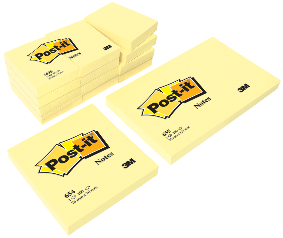 Post-it Haftnotizen, 102 x 76 mm, gelb