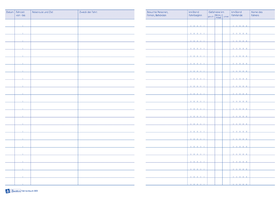 AVERY Zweckform Formularbuch ´Fahrtenbuch´, A5, 40 Blatt