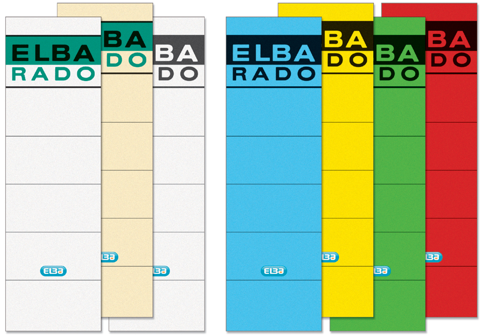 ELBA Ordnerrücken-Etiketten ´ELBA RADO´ - kurz/breit,