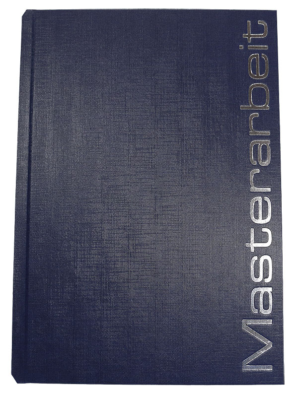 Bucheinband Hardcover NEWLINE, blau, Prägung MASTERARBEIT - blau - Masterarbeit