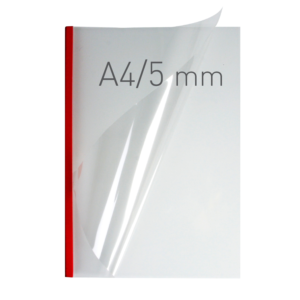 EasyCOVER A4 - PVC klar - 5,0 mm - rot - rot