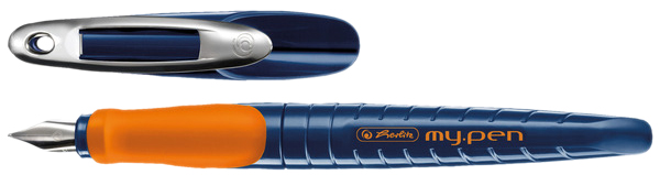 herlitz Füllhalter my.pen, Federbreite: M, blau/orange