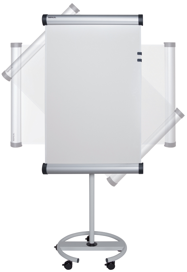 MAUL Flipchart MAULsolid, Rundfuß flip2use, grau