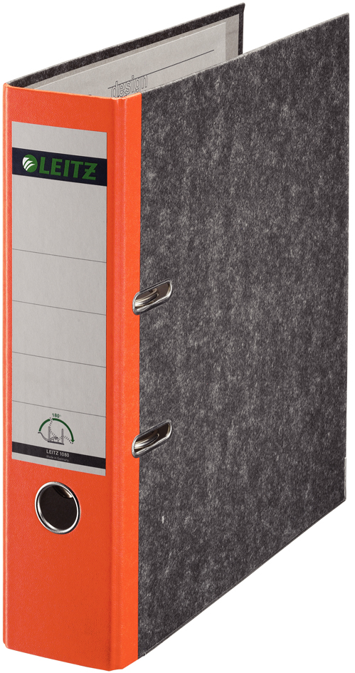 LEITZ Wolkenmarmor-Ordner, 180 Grad, DIN A4, 80 mm, orange