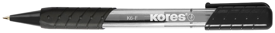 Kores Einweg-Druckkugelschreiber K-PEN K6, schwarz, F