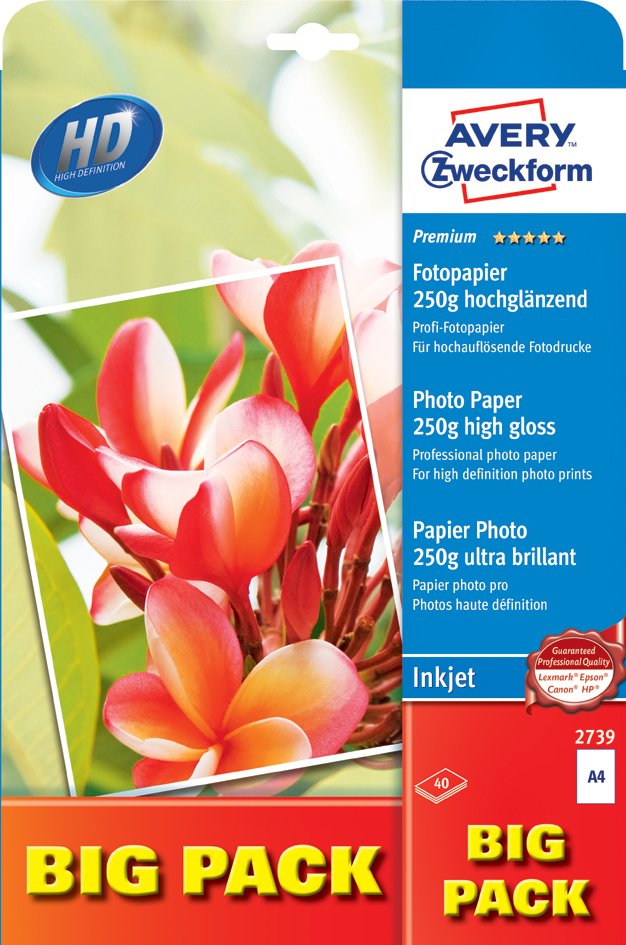 AVERY Zweckform PREMIUM Inkjet-Foto-Papier, A4, 250 g/qm