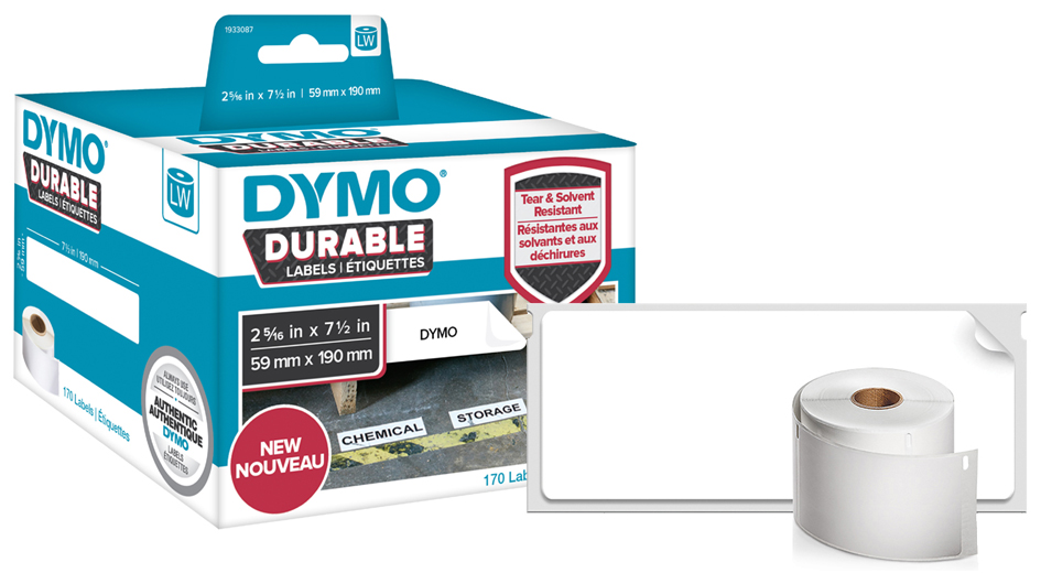 DYMO LabelWriter-Etiketten High Performance, 25 x 89 mm