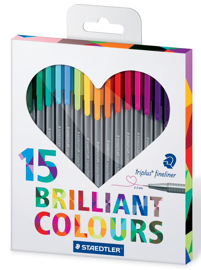 STAEDTLER Fineliner triplus BRILLIANT COLOURS, 30er Etui