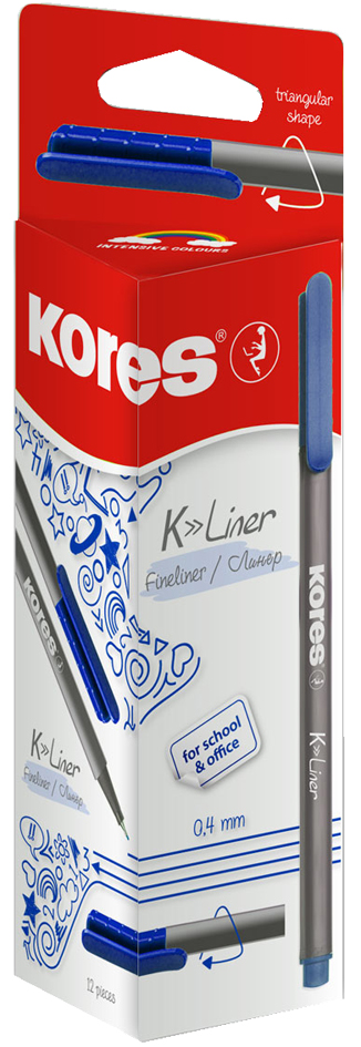 Kores Fineliner ´K-Liner´, Strichstärke: 0,4 mm, rot