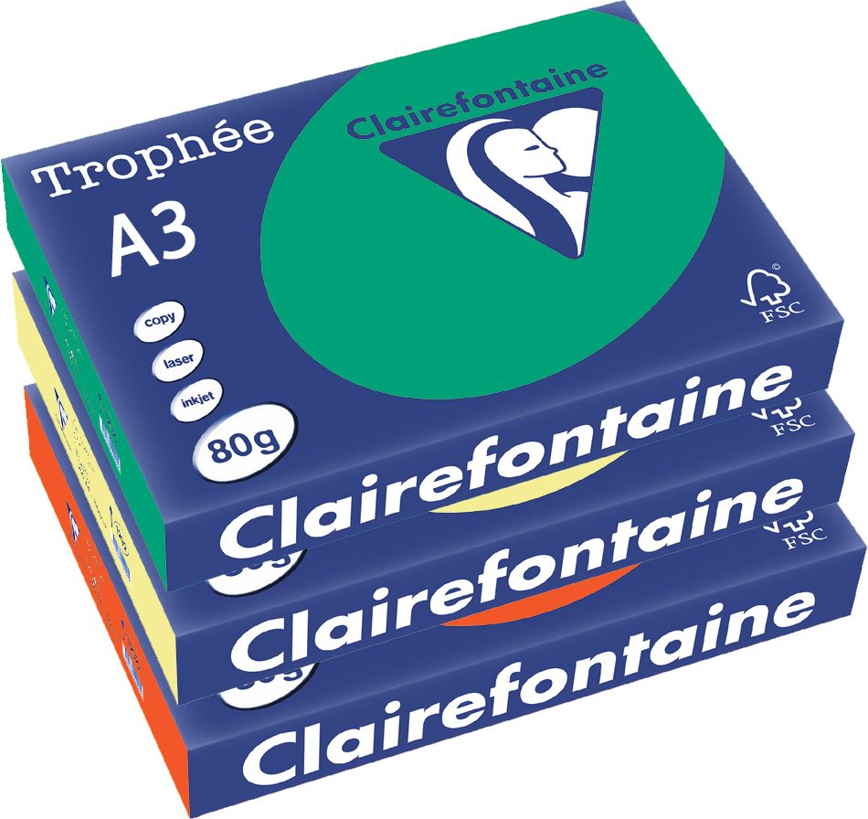 Clairefontaine Trophée Papier 1889C, A3, 80 g/m² - blau - blau