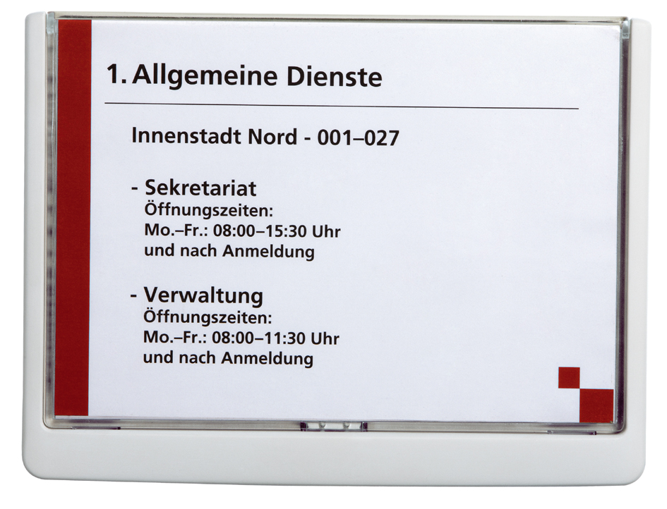 DURABLE Türschild CLICK SIGN, DIN A5, graphit