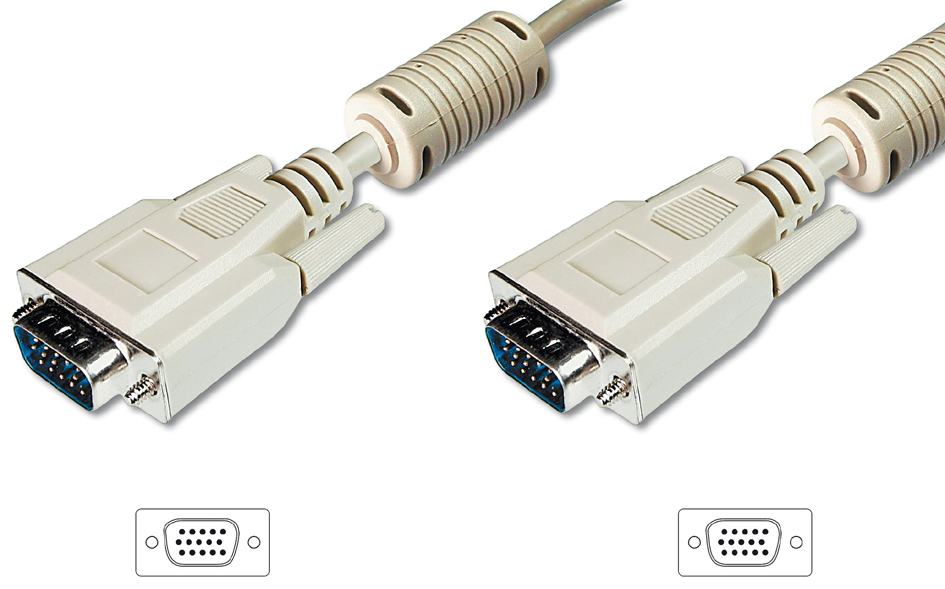 DIGITUS XGA Monitorkabel, Stecker - Stecker, 3,0 m
