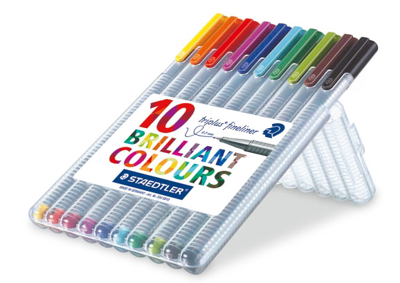 STAEDTLER Fineliner triplus BRILLIANT COLOURS, 10er Etui