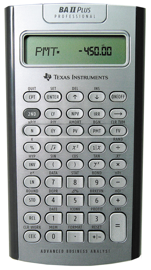 TEXAS INSTRUMENTS Finanzrechner TI-BA II Plus professionell