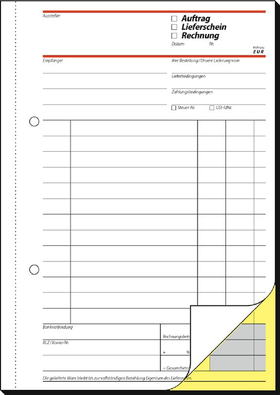 sigel Formularbuch ´Auftrag´, A5, 2 x 40 Blatt, SD