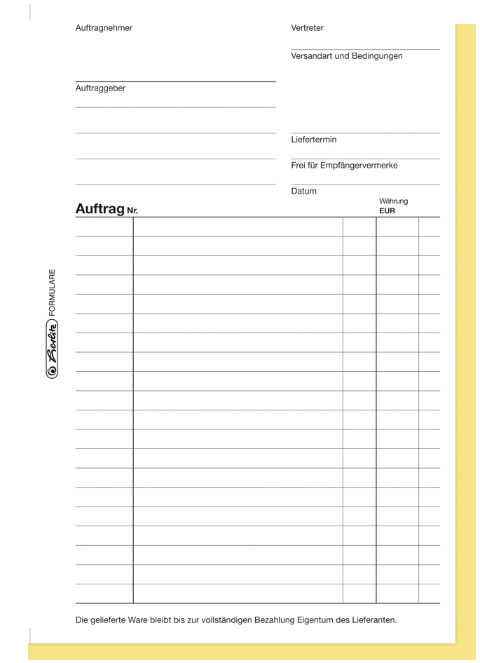 herlitz Formularbuch ´Auftrag 102´, DIN A5, 2 x 40 Blatt