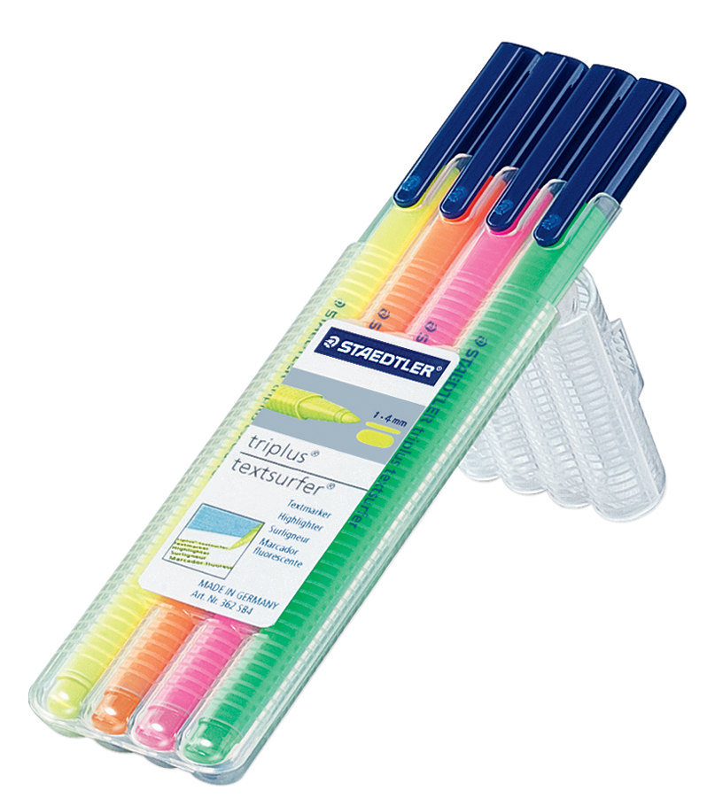 STAEDTLER Textmarker ´triplus textsurfer´, 4er Etui