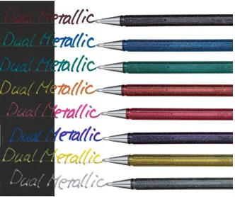 Pentel Hybrid Gel-Tintenroller ´Dual Pen´, violett/türkis