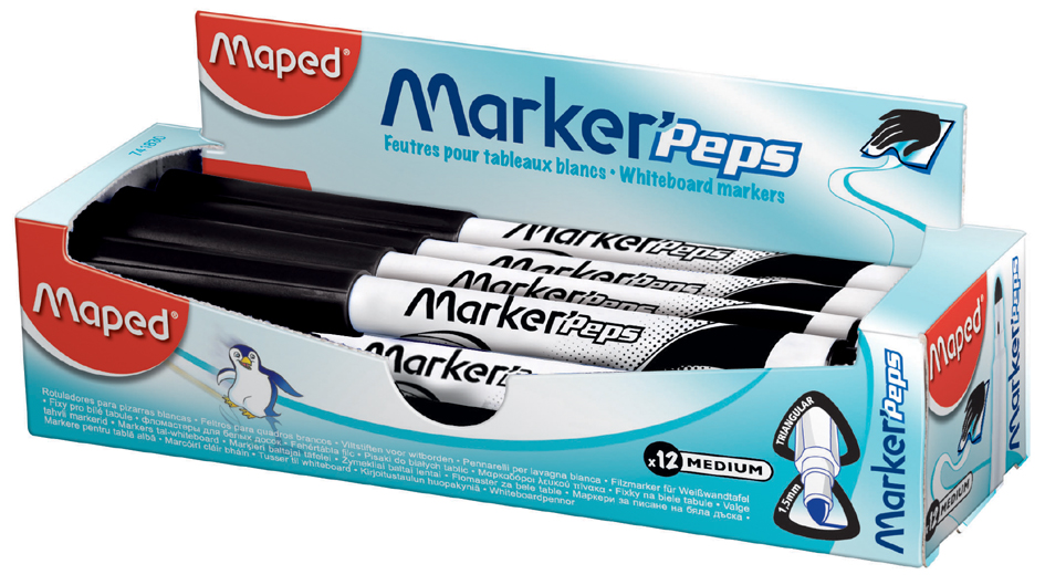 Maped Whiteboard-Marker Marker´Peps, schwarz, 12er Display