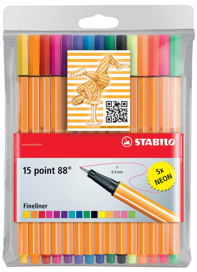 STABILO Fineliner point 88, 40er Kunststoff-Etui