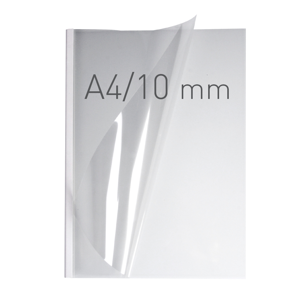 EasyCOVER A4 - PVC klar - 10 mm - weiß