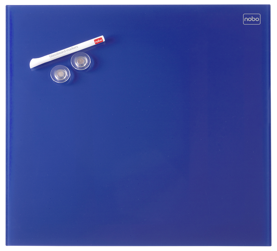 nobo Glas-Magnettafel Diamond, (B)450 x (H)450 mm, blau