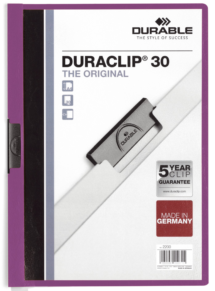 DURABLE Klemmhefter DURACLIP ORIGINAL 30, DIN A4, orange