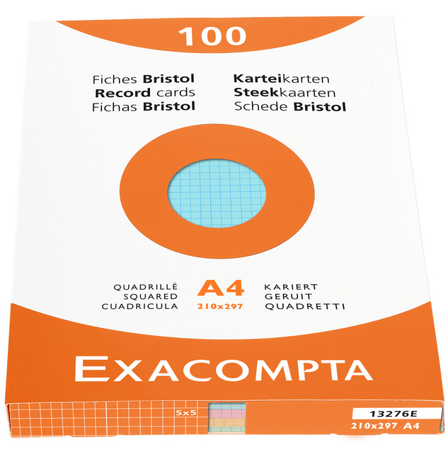 EXACOMPTA Karteikarten, DIN A4, blanko, rosa