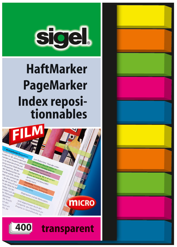 sigel Haftmarker Film Mix micro & mini, 280 Blatt