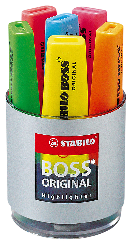 STABILO Textmarker BOSS ORIGINAL, 4er BIG BOSS Box