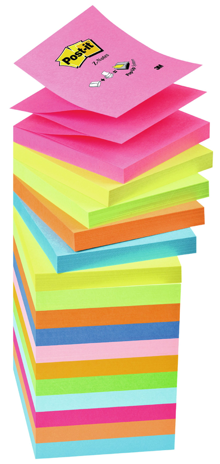 Post-it Haftnotizen Z-Notes, 127 x 76 mm, 6-farbig