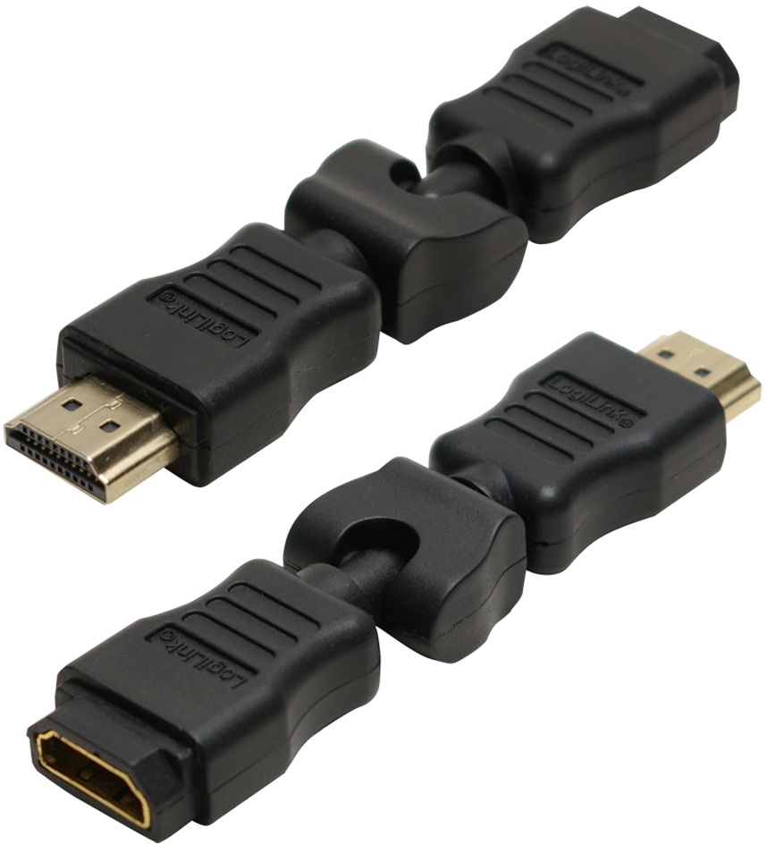 LogiLink Adapter, HDMI Kupplung - HDMI Stecker, 270 Grad