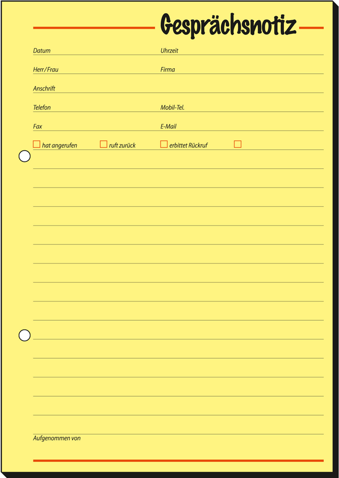 sigel Formularbuch ´Gesprächsnotiz´, A5, 50 Blatt