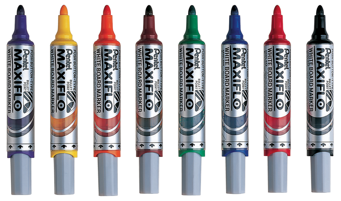 Pentel Whiteboard-Marker MAXIFLO MWL5M, rot