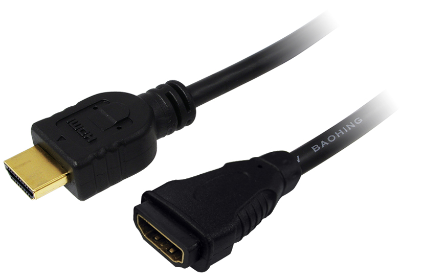 LogiLink HDMI Verlängerungskabel 1.4, schwarz, 2,0 m