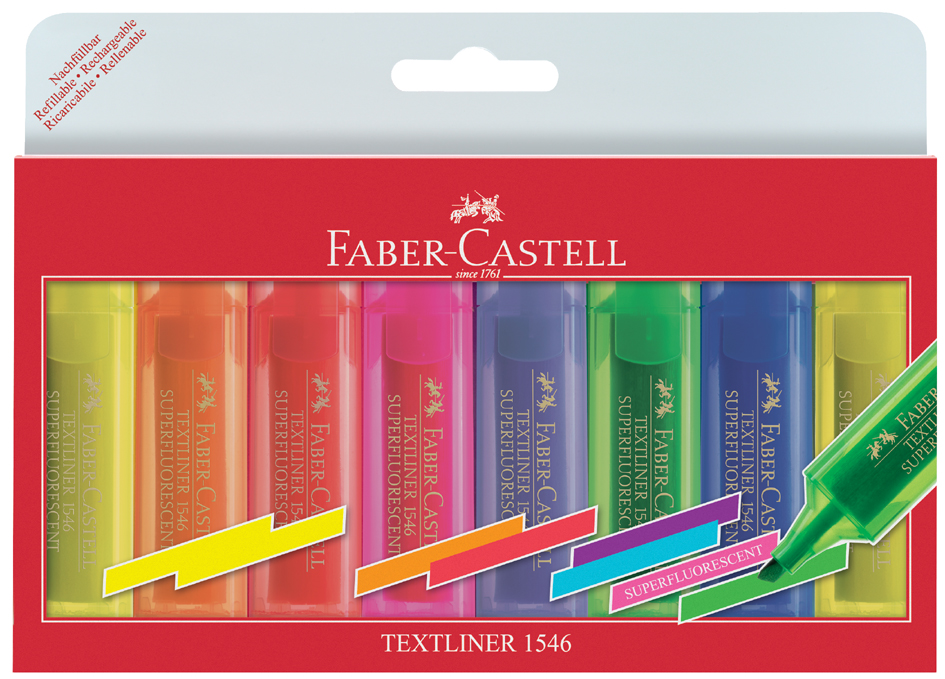 FABER-CASTELL Textmarker TEXTLINER 1546, 4er Etui