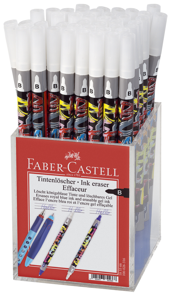 FABER-CASTELL Tintenlöscher, mittel, B-Rundspitze, im Köcher