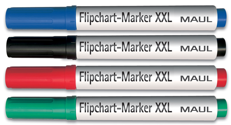 MAUL Flipchart-Marker XXL, sortiert, 4er Set