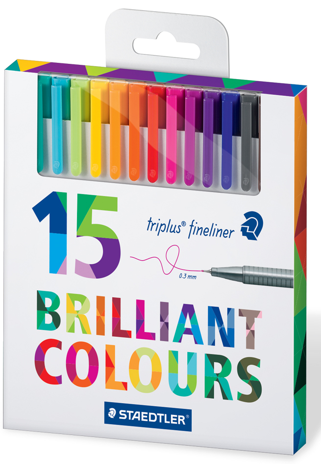 STAEDTLER Fineliner triplus BRILLIANT COLOURS, 36er Etui