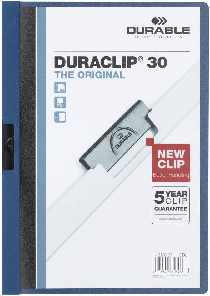 DURABLE Klemmhefter DURACLIP ORIGINAL 30, DIN A4, grau