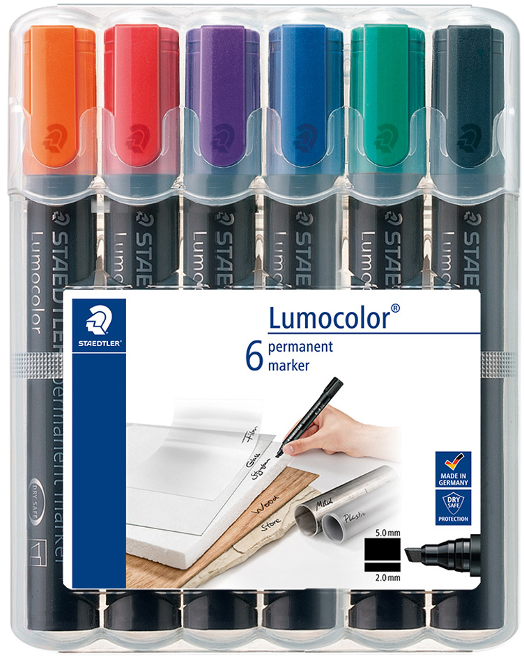 STAEDTLER Lumocolor Permanent-Marker 350, 6er Etui